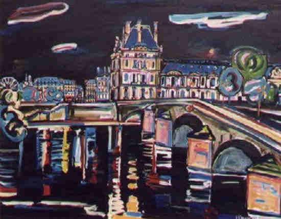 Quai de Seine et le Louvre par Laurent Veyretout