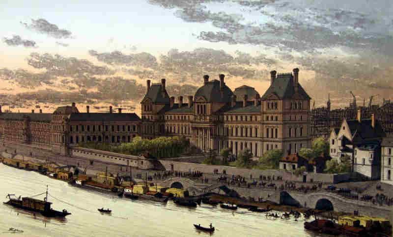 Le Louvre vers 1660 sous Louis 14