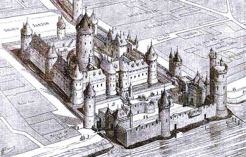 Vue du Louvre en 1350