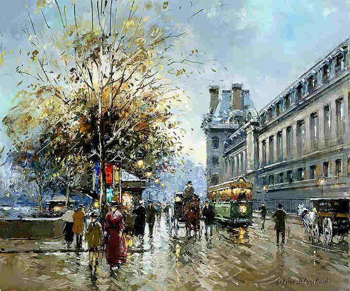 Les quais du Louvre par Antoine Blanchard