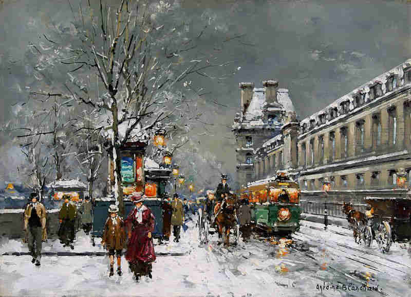 Les quais du Louvre par Antoine Blanchard