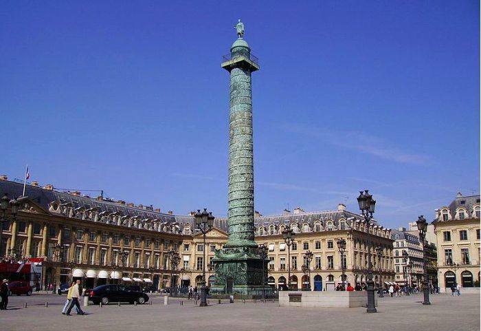 Place Vendome et colonne Vendome