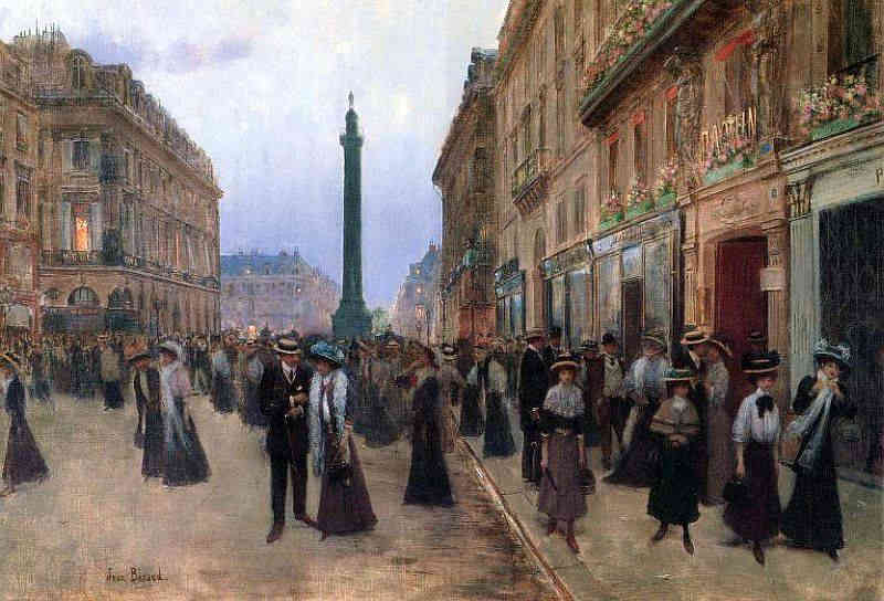 Sortie des ouvri&egrave;res de chez Paquin par Jean B&eacute;raud