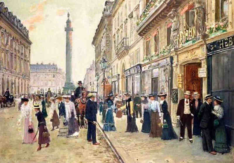 Sortie des ouvri&egrave;res de chez Paquin par Jean B&eacute;raud