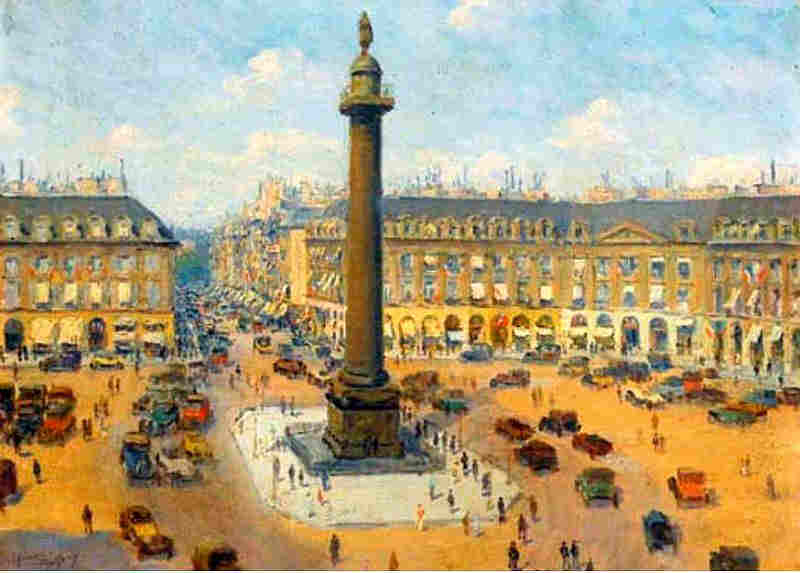 Vue de la place Vend&ocirc;me par Henry Malfroy