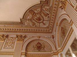 D&eacute;tail du  plafond Salon du Pronce Jerome au minist&egrave;re de la culture
