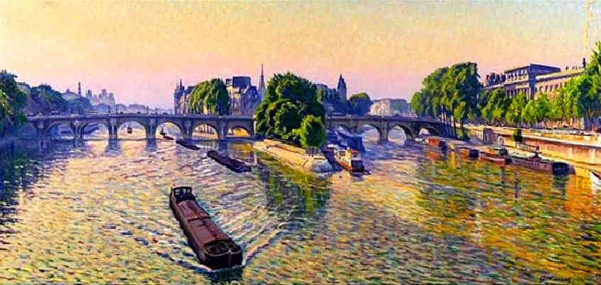 Le Pont Neuf  entre 7h et 8h par Gustave  Cariot