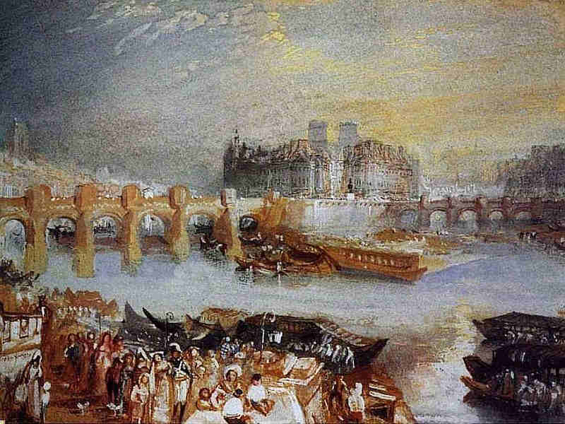 Le Pont Neuf et l'Ile de la Cit&eacute; par William Turner