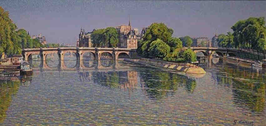 Le Pont Neuf  par Gustave  Cariot