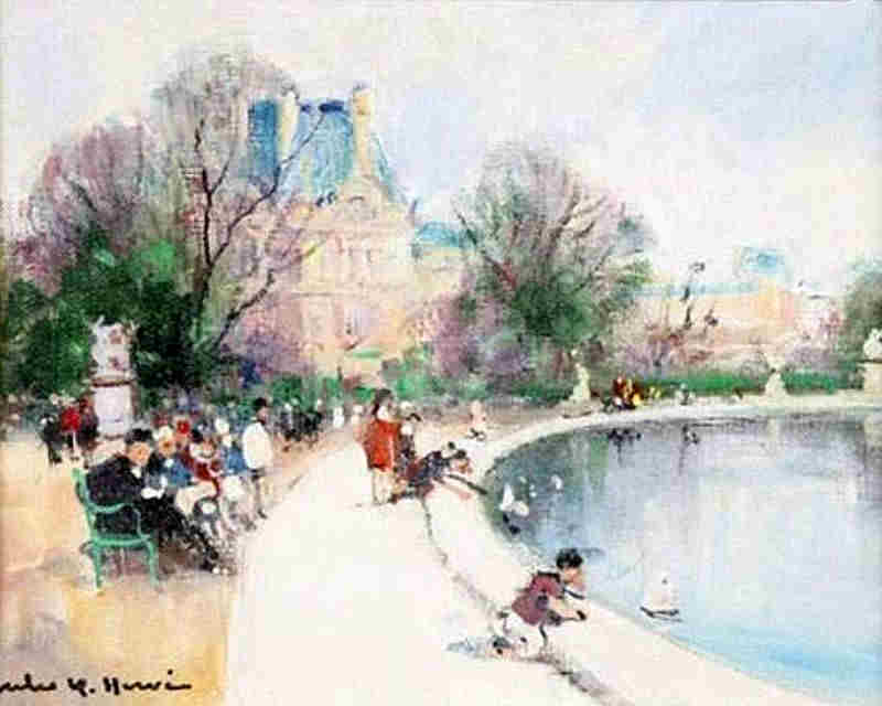 bassin des Tuileries  par Jules ren&eacute; Herv&eacute;