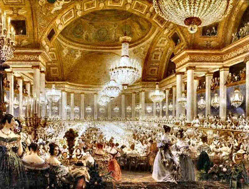 Diner de femmes au Palais des Tuileries  par Eug&egrave;ne Viollet le Duc