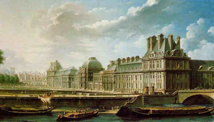 Palais de Tuileries en 1757 par Nicolas Raguenet