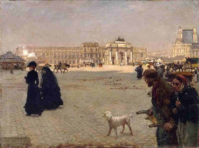 Place du Carrousel et ruines des Tuileries par Giuseppe de Nittis