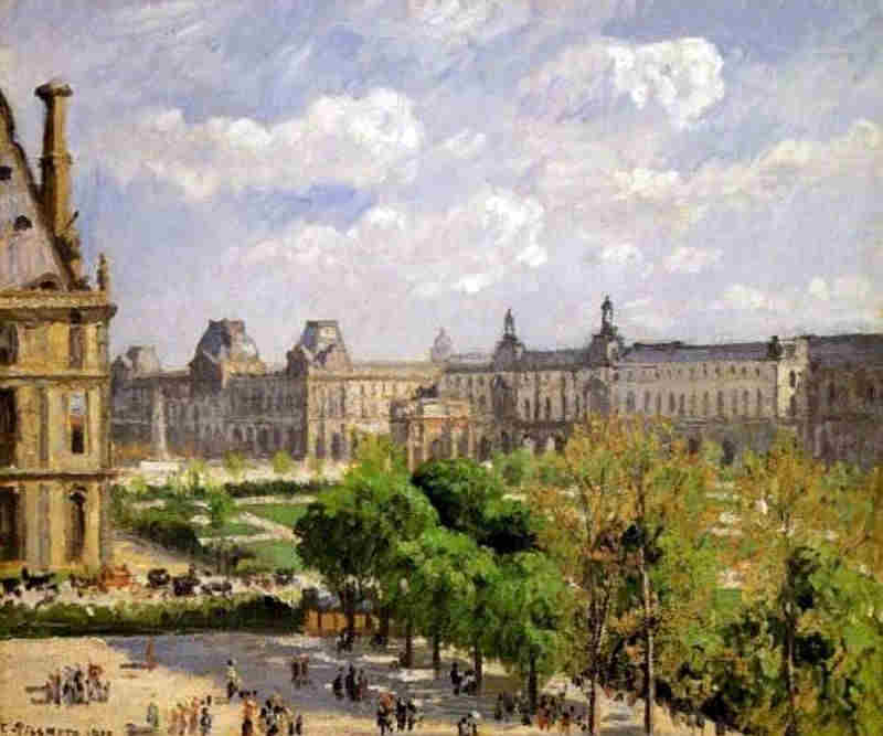 PLace du Carrousel, jardin des Tuilerieset Louvre,  par Camille Pissaro 