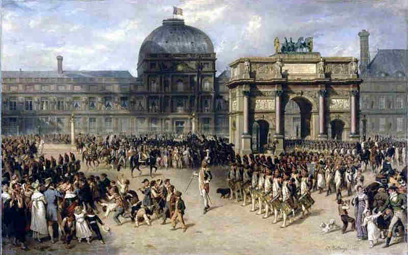 Revue militaire au Tuileries en 1810