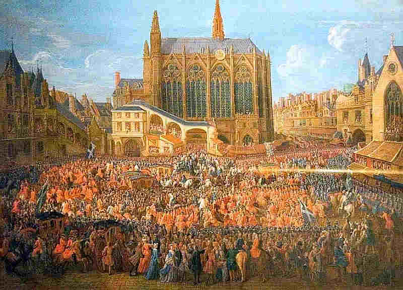 Louis XIV devant la sainte chapelle