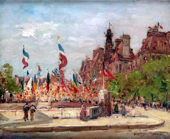 14 juillet place de l'Hôtel de Ville par Gustave Madelain