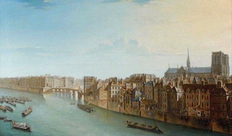 Vue de l'l'Ile St-Louis par Nicolas Raguenet