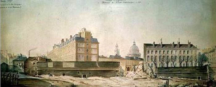 percement de la rue Monge, le coll&egrave;ge de Navarre et l'&eacute;cole polytechnique