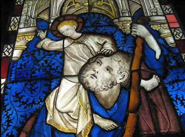 Vitrail de la  chapelle de l'h&ocirc;tel de Cluny