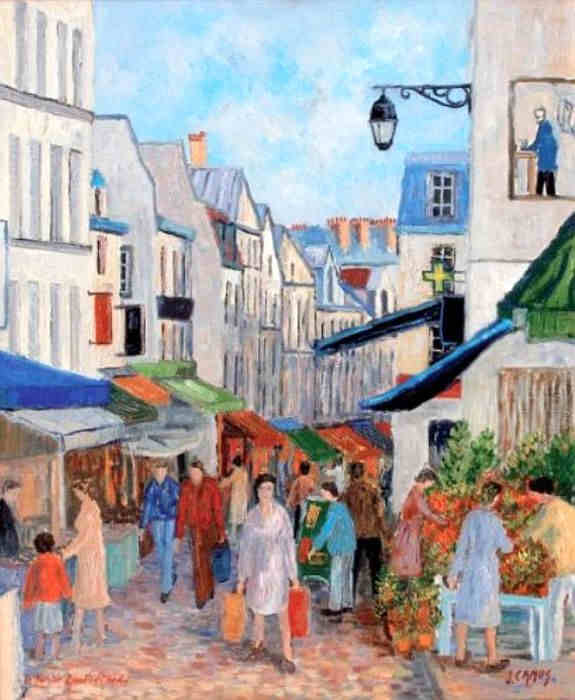 Le march&eacute; de la rue Mouffetard par Jacques Camus