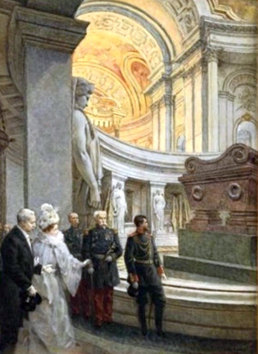 Visite du tsar Nicolas II aux Invalides 