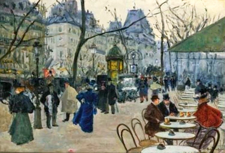 Georges Stein Le soir sur les grands boulevards