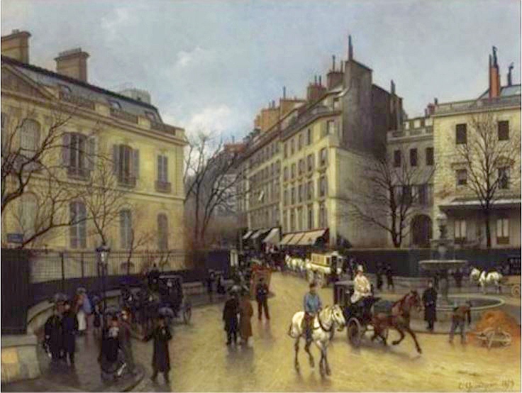 Place de la Trinit&eacute;  &agrave; Paris par Pierre Auguste Renoir