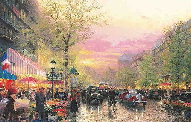 Thomas Kinkade rue Royale et  Madeleine