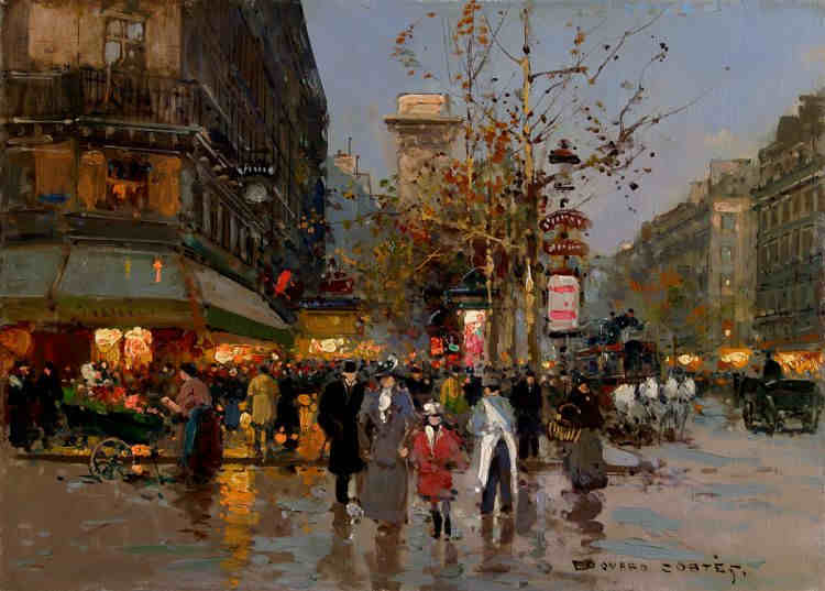 Edouard Leon Cortes le boulevard et la porte St-Denis 