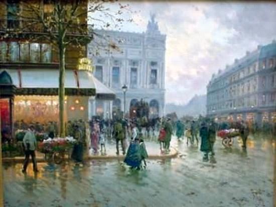 Caf&eacute; de La Paix, place de l'Op&eacute;ra, &agrave; Paris, par Emilio Payes