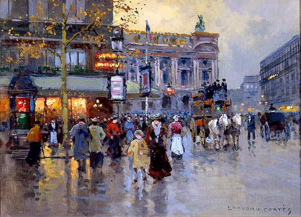 Caf&eacute; de la Paix,  place de l'Op&eacute;ra par Edouard L&eacute;on Cort&egrave;s