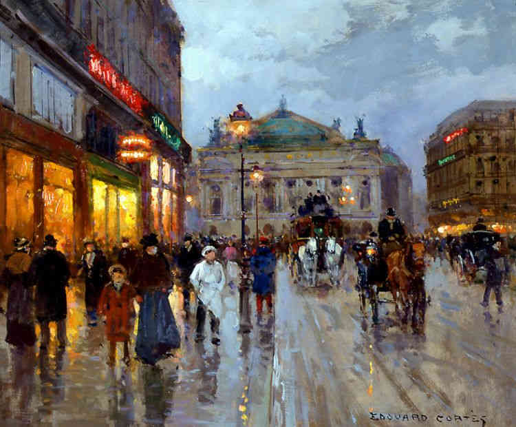  place de l'Op&eacute;ra &agrave; Paris par Edouard L&eacute;on Cort&egrave;s