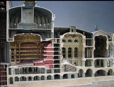 Plan  en coupe de l'Op&eacute;ra Garnier