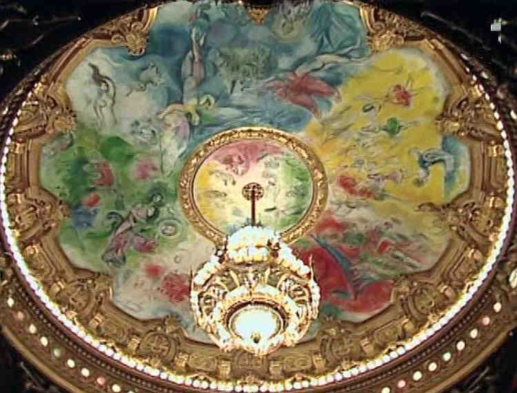 Le plafond peint par Chagall &agrave; l'Op&eacute;ra Garnier
