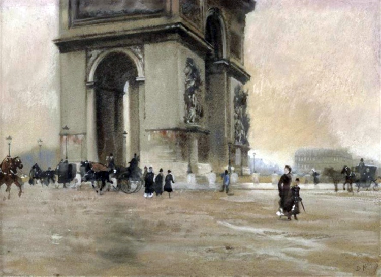 l'Arc de Triomphede Paris par Giuseppe de Nittis