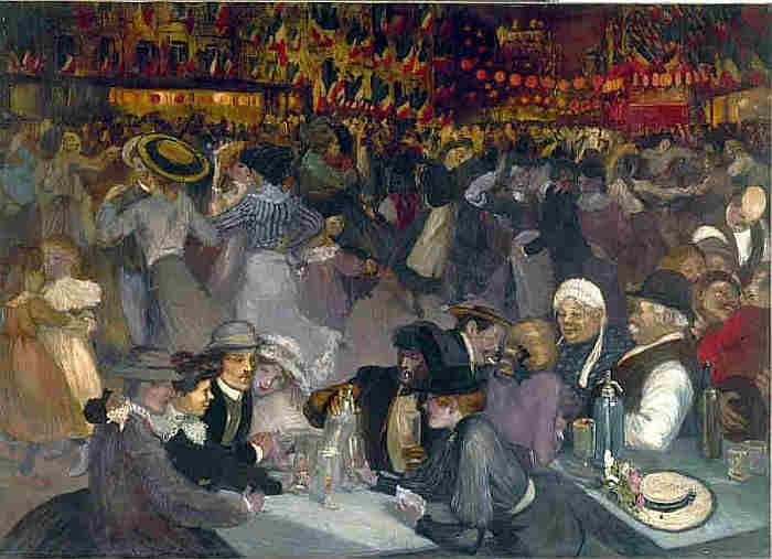bal du 14 juillet par Theophile Alexandre Steinlen
