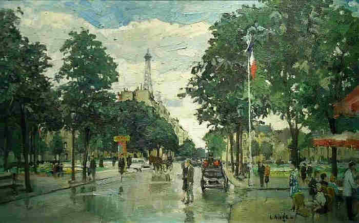Rond point des  Champs Elys&eacute;es  par Constantin Kluge