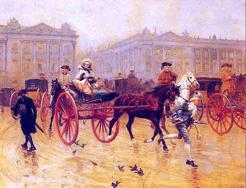 Figures &eacute;l&eacute;gantes sur la  place de la Concorde par Charles Edouard Delort