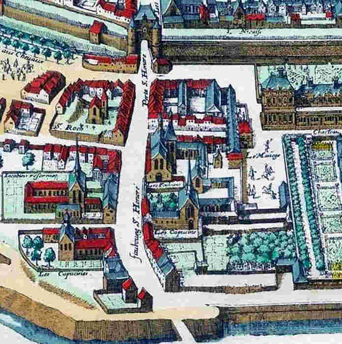 Le faubourg St-Honor&eacute; en 1615