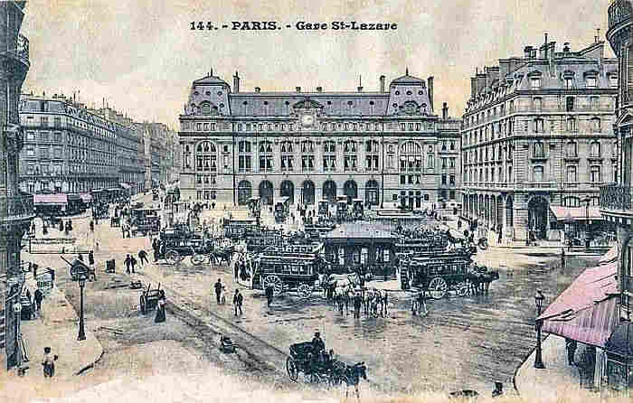 Gare St-Lazare dans  les ann&eacute;es 1900