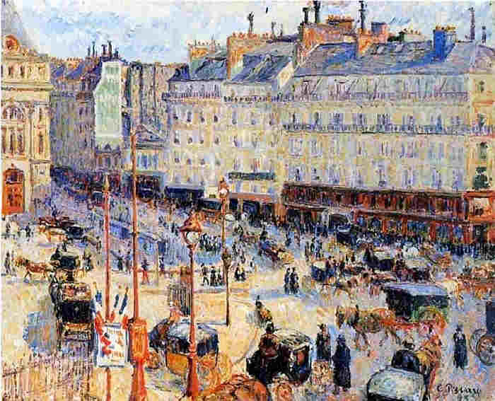 La place du havre, devant la gare St-Lazare par Camille Pissaro