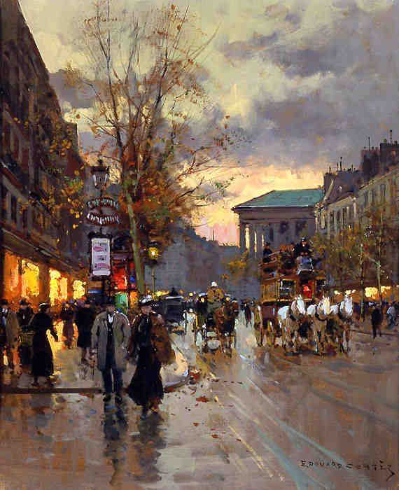 Boulevard de la Madeleine par Edouard L&eacute;on Cort&egrave;s