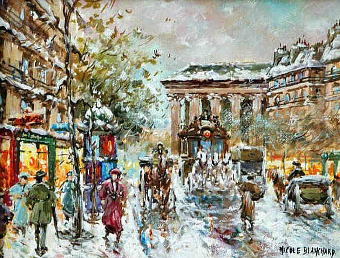 la Madeleine sous la neige  par Nicole Blanchard