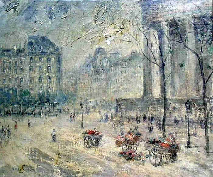Marchandes de fleurs place de la Madeleine par C&eacute;sar A. Villacres
