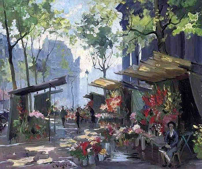 March&eacute; aux fleurs place de la Madeleine &agrave; Paris par Constantin 