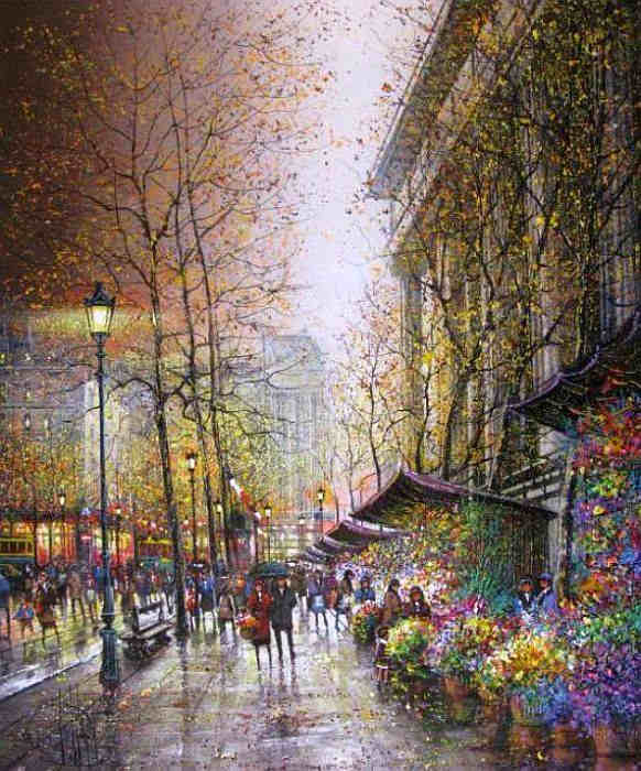 March&eacute; aux fleurs, pace de la Madeleine par Guy Dessapt