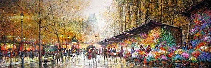 March&eacute; aux fleurs, pace de la Madeleine &agrave; Paris  par Guy Dessapt