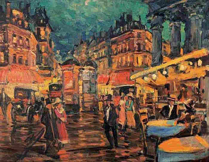 Paris, place de la Madeleine la nuit par Constantin Korovin