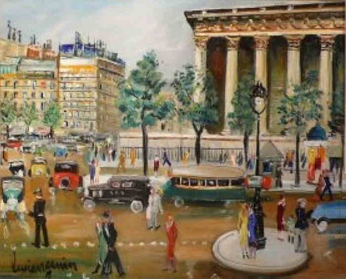 Place de la Madeleine anim&eacute;e &agrave; Paris par Lucien G&eacute;nin